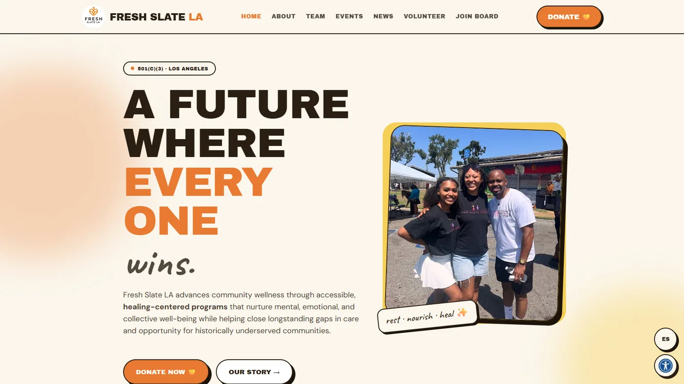 Fresh Slate LA website