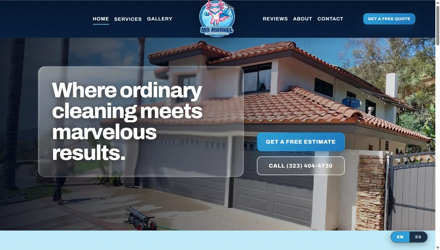 Mr. Marvel Window Cleaning website
